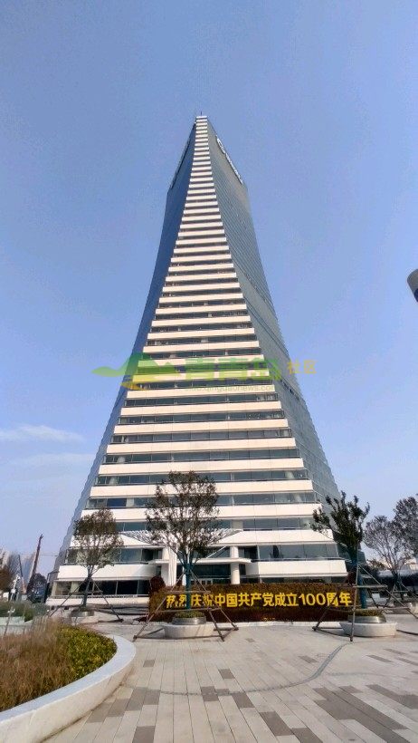 这是山东港口集团办公大楼周边的场景非常漂亮.